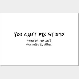 You can't fix stupid. Posters and Art